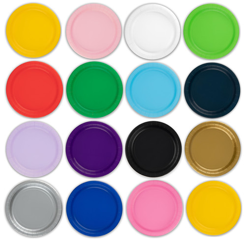 Coloured party plates - party,