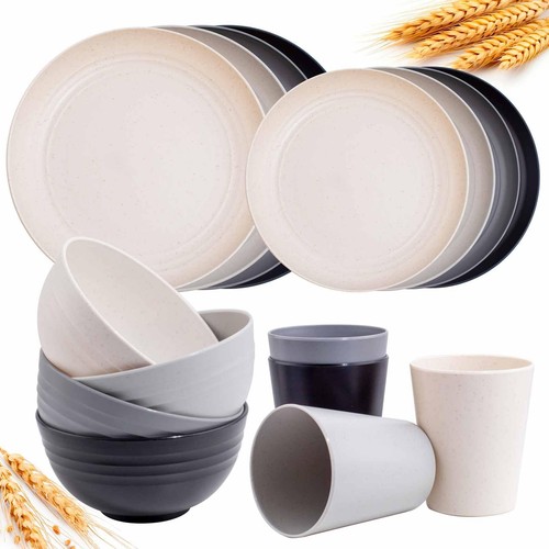 Pcs wheat straw dinnerware - wheat,